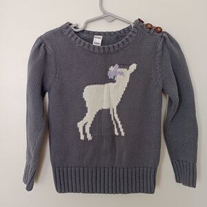Old Navy Gray Knit Sweater Girls Toddler Size 5T